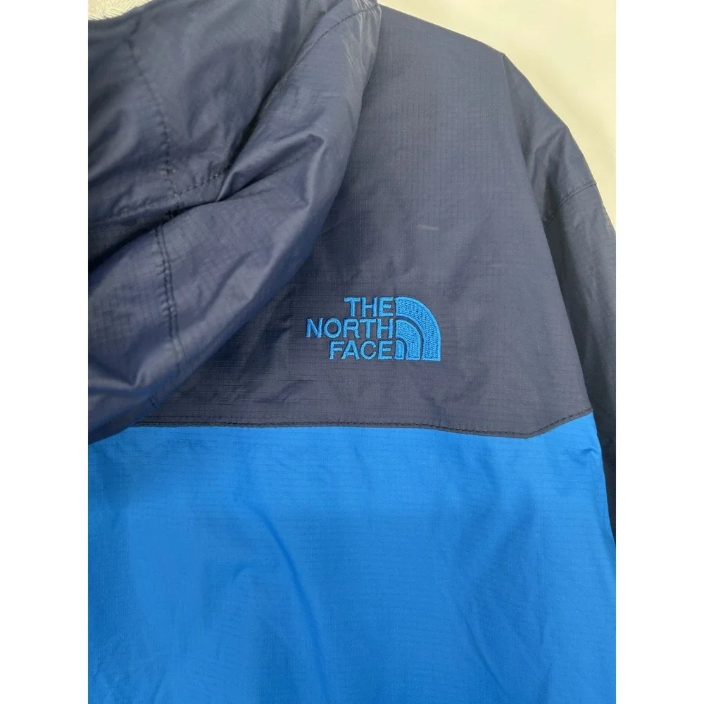 The North Face Rain Windbreaker Jacket Mens 2XL Navy Blue Colorblock Full Zip Up